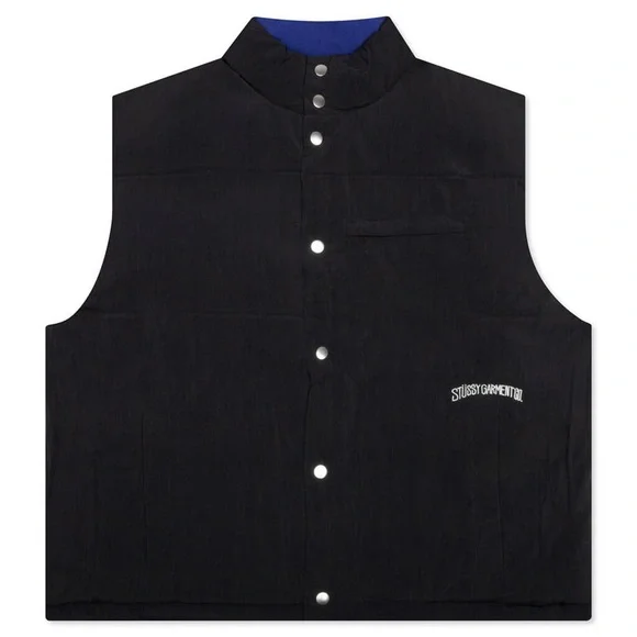 トップス STUSSY DOWN WORKGEAR VEST Stüssy: Rev. Down Workgear Vest (Royal Blue/Black) | DSMNY E
